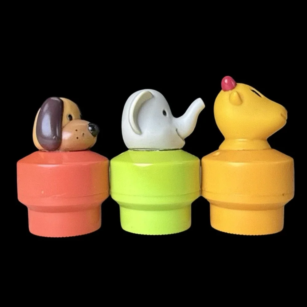 Vintage‎ 1990s Fisher Price Chunky Little People Figures Lot of 3 Animals